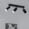 Mennyezeti lámpa LED spotlámpa 3x GU10 IP44 ADERO fekete Lumiled
