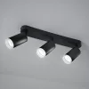 Mennyezeti lámpa LED spotlámpa 3x GU10 IP44 ADERO fekete Lumiled