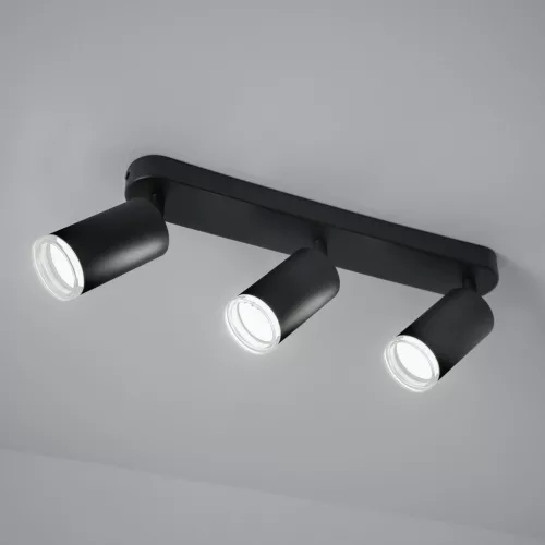 Mennyezeti lámpa LED spotlámpa 3x GU10 IP44 ADERO fekete Lumiled