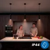 LED Mennyezeti Függesztett Lámpa GU10 Csillár Spotlámpa Csőbe Függeszthető IP44 ADERO Fekete LUMILED