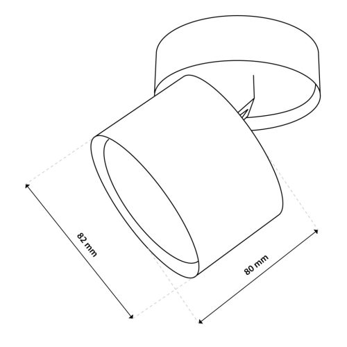 HALOGÉN Felületre szerelhető lámpatest NUBIO Tuba Gx53 LED Spot mennyezeti égőhenger LUMILED