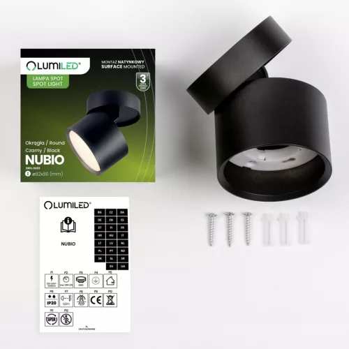 HALOGÉN Felületre szerelhető lámpatest NUBIO Tuba Gx53 LED Spot mennyezeti égőhenger LUMILED