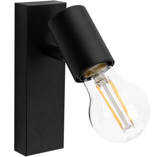 Fali lámpa LED reflektor spot E27 üveggel, Lumiled, fekete