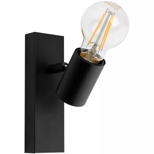 Fali lámpa LED reflektor spot E27 üveggel, Lumiled, fekete