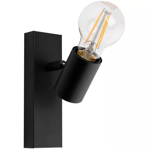 Fali lámpa LED reflektor spot E27 üveggel, Lumiled, fekete