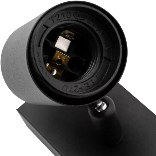 Fali lámpa LED reflektor spot E27 üveggel, Lumiled, fekete