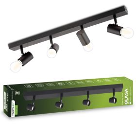   Mennyezeti lámpa SPOT TUBA Reflektor Halogén lámpatest 4x E27 GLASA LUMILED