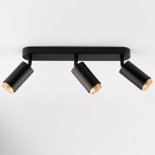 Mennyezeti LED spotlámpa, 3x GU10, ELIGIS, fekete, LUMILED