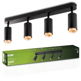 Mennyezeti Lámpa Spotlámpa 4x GU10 ELIGIS Fekete LUMILED