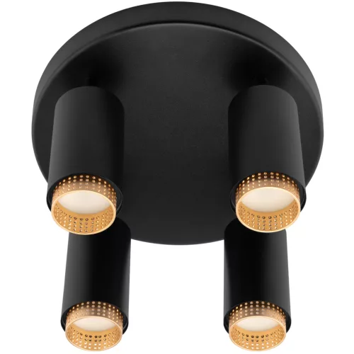 Mennyezeti Lámpa Spotlámpa 4x GU10 Mennyezeti Lámpa ELIGIS Fekete LUMILED