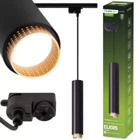   Függesztett mennyezeti lámpa 29cm Spotlámpa GU10 LED ELIGIS Fekete LUMILED