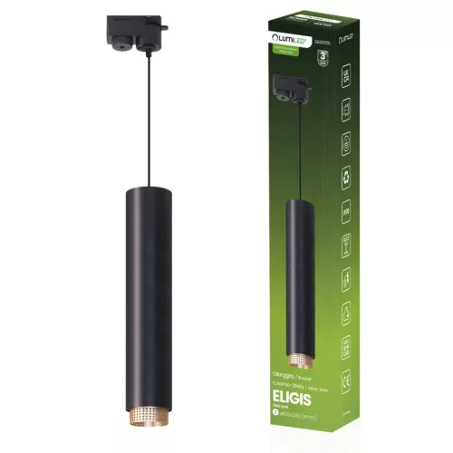 Függesztett mennyezeti lámpa 29cm Spotlámpa GU10 LED ELIGIS Fekete LUMILED