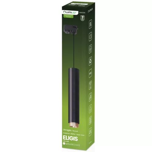 Függesztett mennyezeti lámpa 29cm Spotlámpa GU10 LED ELIGIS Fekete LUMILED