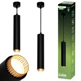   LED mennyezeti függőlámpa GU10 csillár spotlámpa csőbe lógó ELIGIS fekete LUMILED