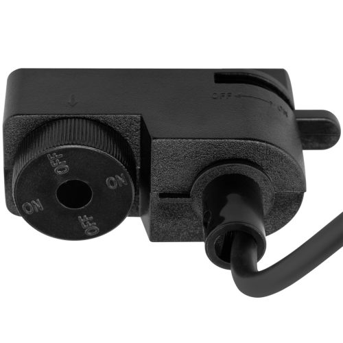 Függesztett lámpa sínhuzal függesztett 29 cm-es spotlámpa GU10 LED SOPLO fekete LUMILED