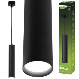   Függesztett mennyezeti lámpa 29 cm-es spotlámpa GU10 LED SOPLO fekete LUMILED