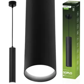   Függesztett mennyezeti lámpa 29 cm-es spotlámpa GU10 LED SOPLO fekete LUMILED