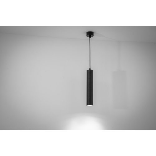 Függesztett mennyezeti lámpa 29 cm-es spotlámpa GU10 LED SOPLO fekete LUMILED