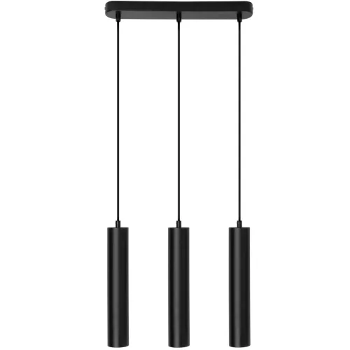 Függesztett mennyezeti lámpa 29cm-es spotlámpa 3x GU10 LED SOPLO fekete LUMILED
