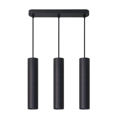 Függesztett mennyezeti lámpa 29cm-es spotlámpa 3x GU10 LED SOPLO fekete LUMILED