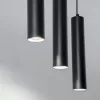 Függesztett mennyezeti lámpa 29cm-es spotlámpa 3x GU10 LED SOPLO fekete LUMILED