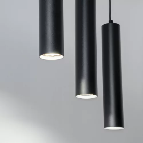 Függesztett mennyezeti lámpa 29cm-es spotlámpa 3x GU10 LED SOPLO fekete LUMILED