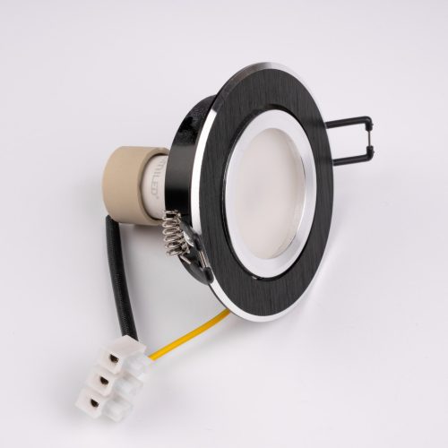 Süllyesztett halogén lámpatest, kerek, mozgatható, TRIX 3 az 1-ben GU10, 6W, 4000K, fekete, LUMILED