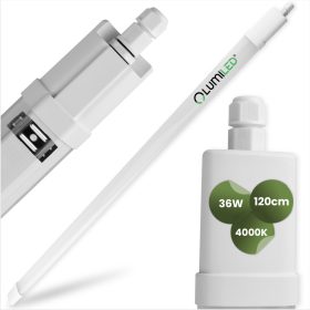   Hermetikus LED műhelylámpa 120 cm garázsba 36W 4000K vízálló RAY LUMILED