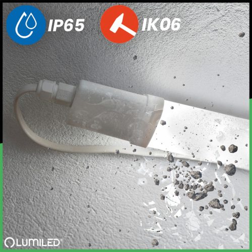 Hermetikus LED műhelylámpa 120 cm garázsba 36W 4000K vízálló RAY LUMILED