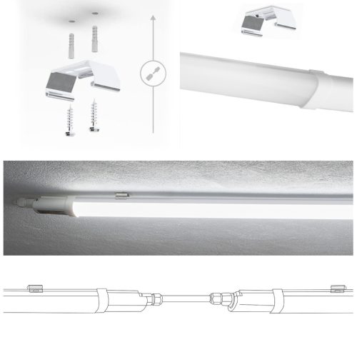 Hermetikus LED műhelylámpa 120 cm garázsba 36W 4000K vízálló RAY LUMILED