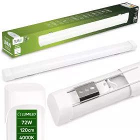   Felületre szerelhető lineáris LED mennyezeti lámpa 72W 8640lm LINUS 4000K 120cm LUMILED