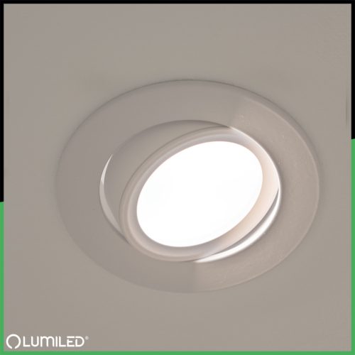 Halogén süllyesztett mennyezeti lámpa, kerek, mozgatható, GU10, MR16, fehér, TRIAM LUMILED