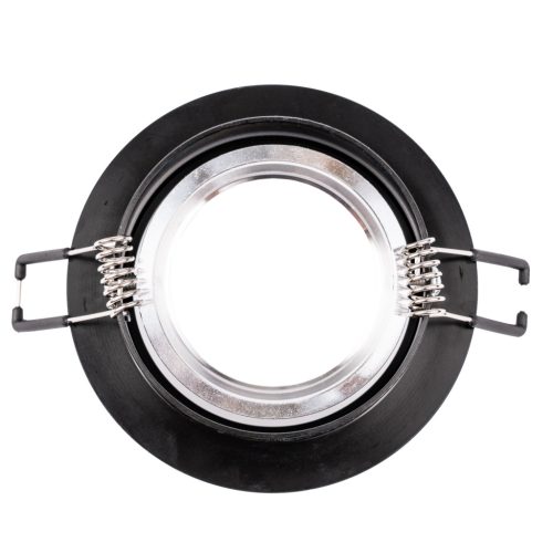 Halogén süllyesztett mennyezeti lámpa, kerek, mozgatható, GU10, MR16, fekete, TRIAM LUMILED