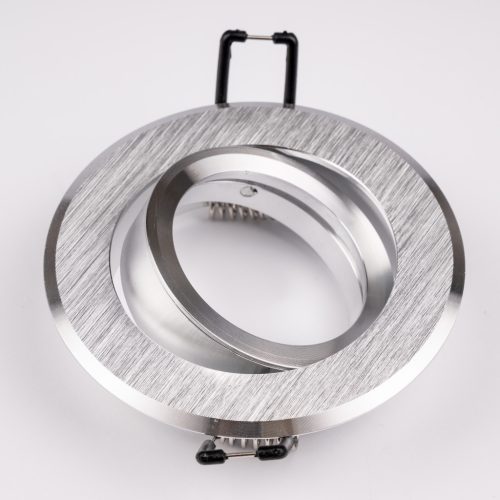 Halogén süllyesztett mennyezeti lámpa, kerek, mozgatható, GU10, MR16, ezüst, TRIAM LUMILED