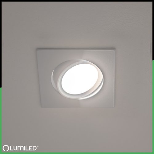 Halogén süllyesztett mennyezeti lámpa, négyzet alakú, mozgatható, GU10, MR16, fehér, TRIAM LUMILED