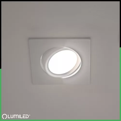 Halogén süllyesztett mennyezeti lámpa, négyzet alakú, mozgatható, GU10, MR16, fehér, TRIAM LUMILED