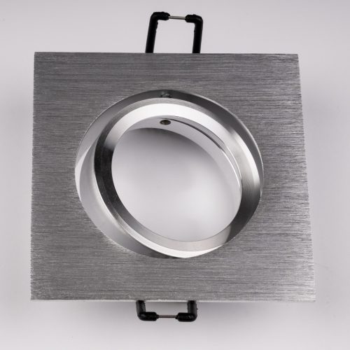 Halogén süllyesztett mennyezeti lámpa, négyzet alakú, mozgatható, GU10, MR16, ezüst, TRIAM LUMILED