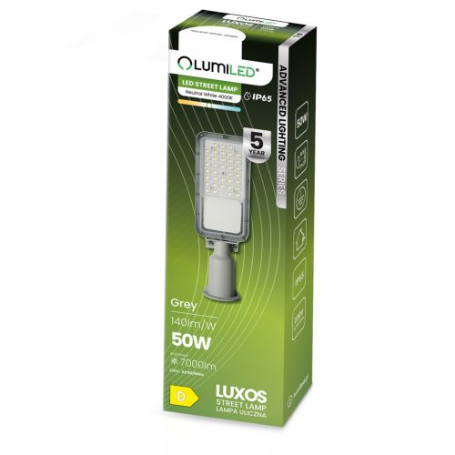 LUXOS LED utcai lámpa ipari közúti lámpatest 50W 7000lm 4000K IP65 Advanced Lighting Series LUMILED