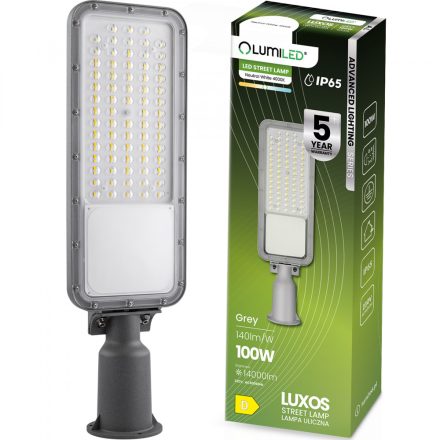 LUXOS LED utcai lámpa ipari közúti lámpatest 100W 14000lm 4000K IP65 Advanced Lighting Series LUMILED