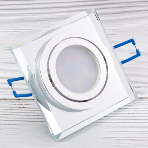 Halogén ÜVEG mennyezeti lámpatest ARIAN MR16 GU10 LUMILED Négyszögletes mozgatható