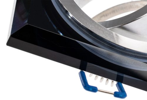 Halogén ÜVEG mennyezeti lámpatest ARIAN MR16 GU10 LUMILED Négyzet Mozgatható Fekete