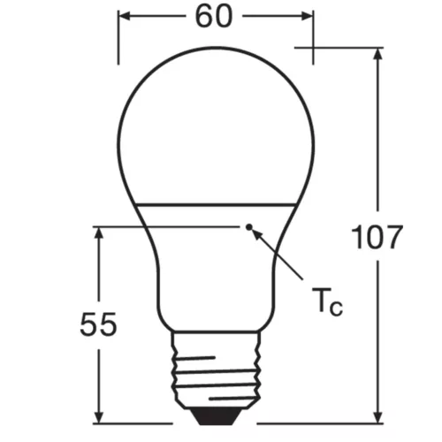 LED izzó E27 A60 8W = 60W 806lm 3000K Meleg 200° LEDVANCE