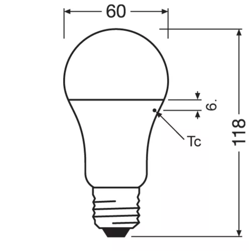 LED izzó E27 A60 13W = 100W 1521lm 4000K Semleges 200° LEDVANCE