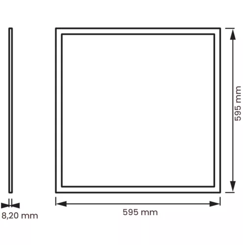 Süllyesztett LED panel 60x60cm 40W 3000K 3200lm ECO LEDVANCE