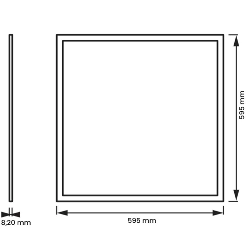 Süllyesztett LED panel 60x60cm 40W 6500K 3400lm ECO LEDVANCE