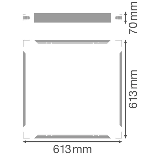 Felületre szerelhető keret LED panelekhez 60x60 cm Fehér LEDVANCE