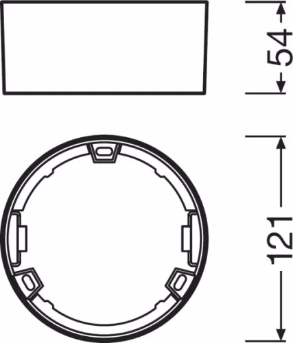 Keret DOWNLIGHT Slim DN105 LEDVANCE lámpatestek felületre szereléséhez