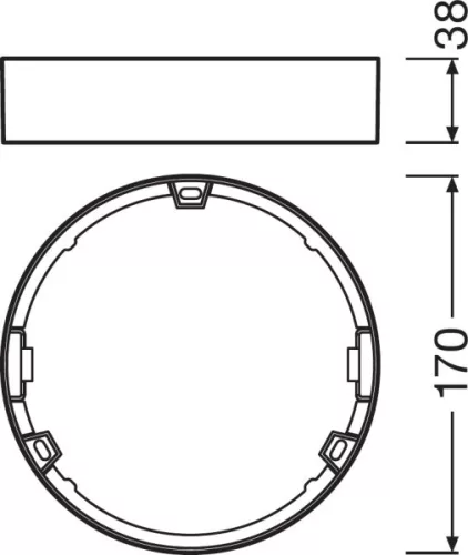 Keret DOWNLIGHT Slim DN155 LEDVANCE lámpatestek felületre szereléséhez