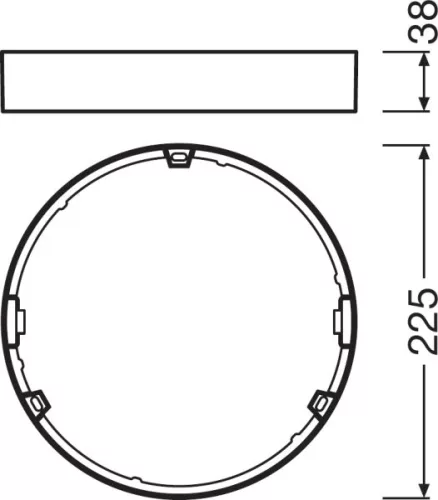 Keret DOWNLIGHT Slim DN210 LEDVANCE lámpatestek felületre szereléséhez