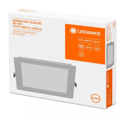 Süllyesztett LED panel 12W 4000K DOWNLIGHT Slim SQ155 LEDVANCE négyzet